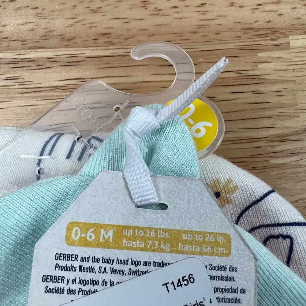 Gerber Baby Girls' Four Pack Fox-Themed Caps - NWT